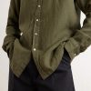 Logo-Embroidered Linen Shirt - CU