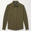 Logo-Embroidered Linen Shirt