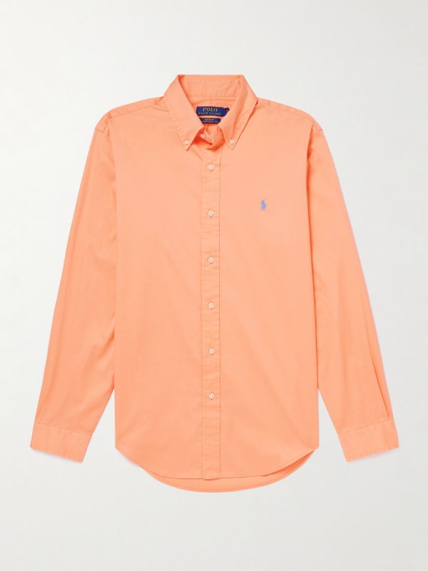 Logo-Embroidered Cotton Shirt