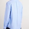 Button-Down Collar Logo-Embroidered Linen Shirt - BK Button-Down Collar Logo-Embroidered Linen Shirt - BK