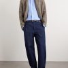 Button-Down Collar Logo-Embroidered Linen Shirt - OU Button-Down Collar Logo-Embroidered Linen Shirt - OU