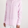Button-Down Collar Logo-Embroidered Striped Cotton Shirt - FR Button-Down Collar Logo-Embroidered Striped Cotton Shirt - FR