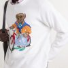 Polo Bear-Embroidered Bead-Embellished Knitted Cotton Sweater - CU Polo Bear-Embroidered Bead-Embellished Knitted Cotton Sweater - CU