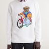 Polo Bear-Embroidered Bead-Embellished Knitted Cotton Sweater - FR Polo Bear-Embroidered Bead-Embellished Knitted Cotton Sweater - FR