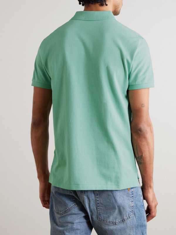 Logo-Embroidered Cotton-Jersey Polo Shirt - BK Logo-Embroidered Cotton-Jersey Polo Shirt - BK