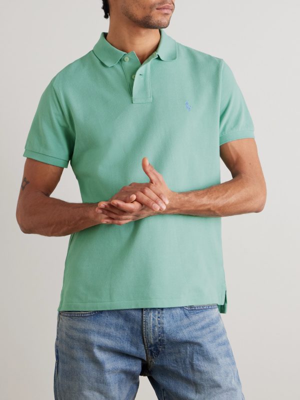 Logo-Embroidered Cotton-Jersey Polo Shirt - FR Logo-Embroidered Cotton-Jersey Polo Shirt - FR