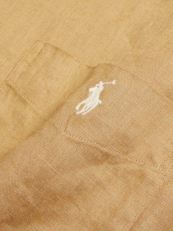 Clady Logo-Embroidered Linen Shirt - CU Clady Logo-Embroidered Linen Shirt - CU