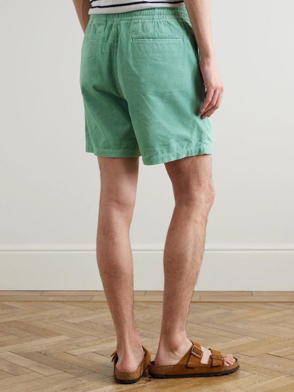 Straight-Leg Cotton Drawstring Shorts - BK Straight-Leg Cotton Drawstring Shorts - BK