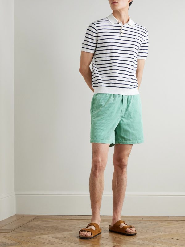Straight-Leg Cotton Drawstring Shorts - OU Straight-Leg Cotton Drawstring Shorts - OU