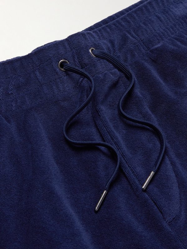 Cotton-Blend Terry Drawstring Shorts - CU