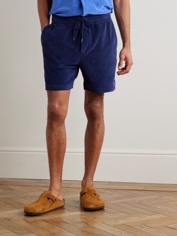 Cotton-Blend Terry Drawstring Shorts - FR