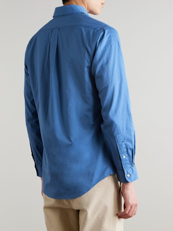 Logo-Embroidered Cotton Shirt - BK