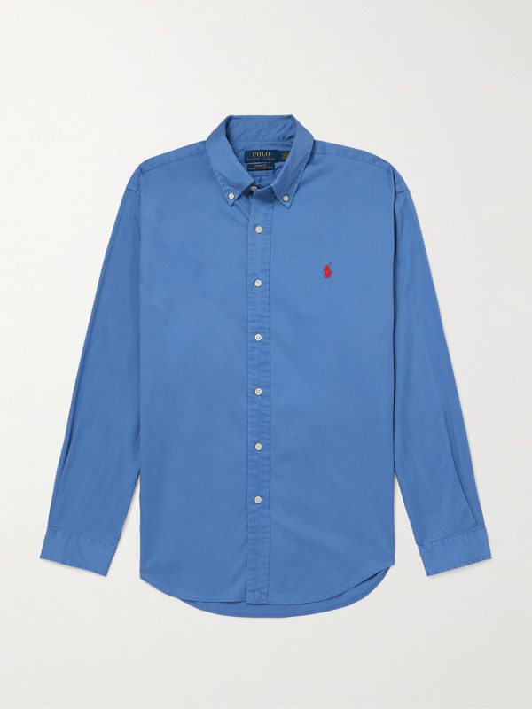 Logo-Embroidered Cotton Shirt