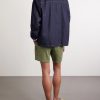 Straight-Leg Linen Drawstring Shorts - BK Straight-Leg Linen Drawstring Shorts - BK