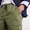 Straight-Leg Linen Drawstring Shorts - CU Straight-Leg Linen Drawstring Shorts - CU