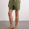 Straight-Leg Linen Drawstring Shorts - FR Straight-Leg Linen Drawstring Shorts - FR