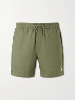 Straight-Leg Linen Drawstring Shorts Straight-Leg Linen Drawstring Shorts