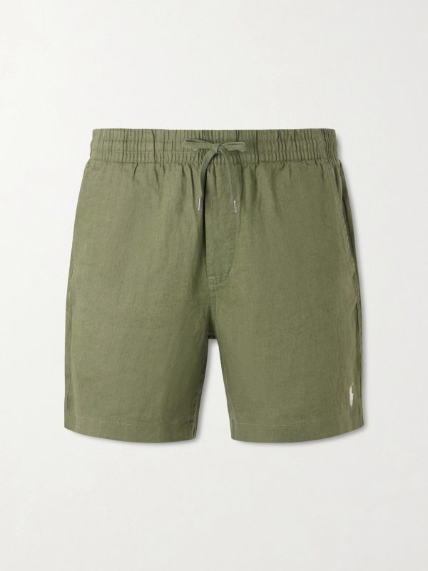 Straight-Leg Linen Drawstring Shorts Straight-Leg Linen Drawstring Shorts