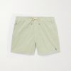 Straight-Leg Logo-Embroidered Cotton-Corduroy Drawstring Shorts
