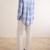 Button-Down Collar Logo-Embroidered Checked Linen Shirt - BK Button-Down Collar Logo-Embroidered Checked Linen Shirt - BK