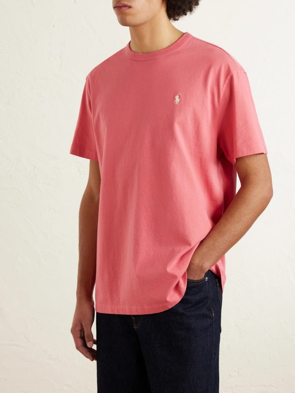 Logo-Embroidered Cotton-Jersey T-Shirt - FR Logo-Embroidered Cotton-Jersey T-Shirt - FR
