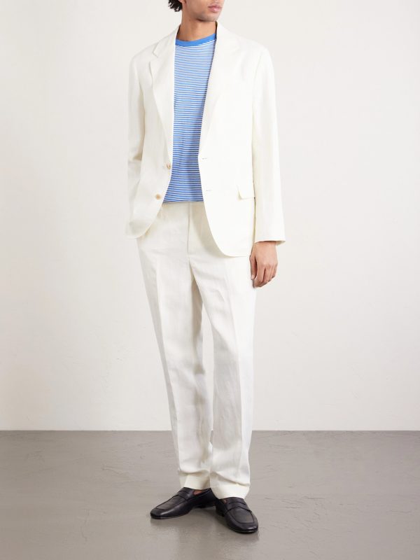Straight-Leg Linen Trousers - OU
