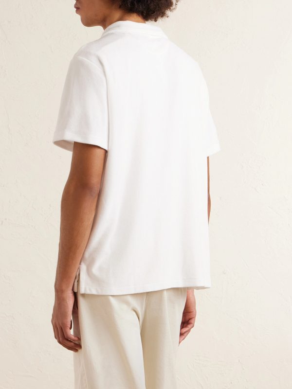 Logo-Embroidered Cotton-Blend Terry Polo Shirt - BK Logo-Embroidered Cotton-Blend Terry Polo Shirt - BK
