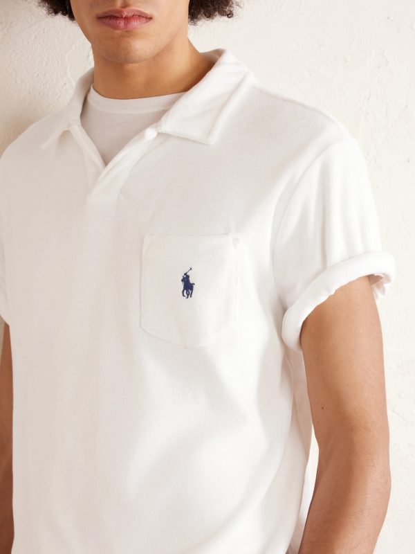 Logo-Embroidered Cotton-Blend Terry Polo Shirt - CU Logo-Embroidered Cotton-Blend Terry Polo Shirt - CU