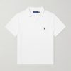 Logo-Embroidered Cotton-Blend Terry Polo Shirt Logo-Embroidered Cotton-Blend Terry Polo Shirt