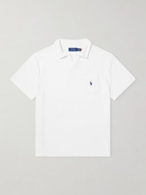 Logo-Embroidered Cotton-Blend Terry Polo Shirt