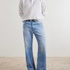 Grandad-Collar Pinstriped Linen Shirt - OU Grandad-Collar Pinstriped Linen Shirt - OU