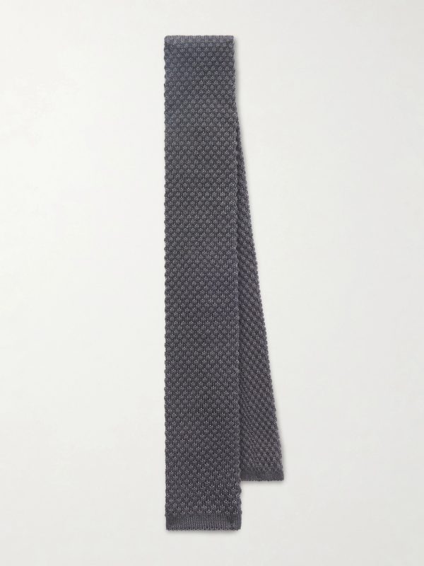 6cm Crochet-Knit Cotton and Silk-Blend Tie 6cm Crochet-Knit Cotton and Silk-Blend Tie