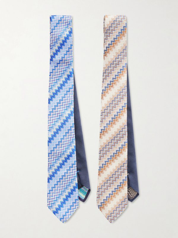 Two-Pack 7cm Silk-Jacquard Tie Two-Pack 7cm Silk-Jacquard Tie