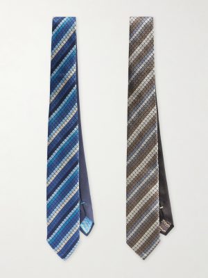 7cm Set of Two Striped Silk Tie 7cm Set of Two Striped Silk Tie
