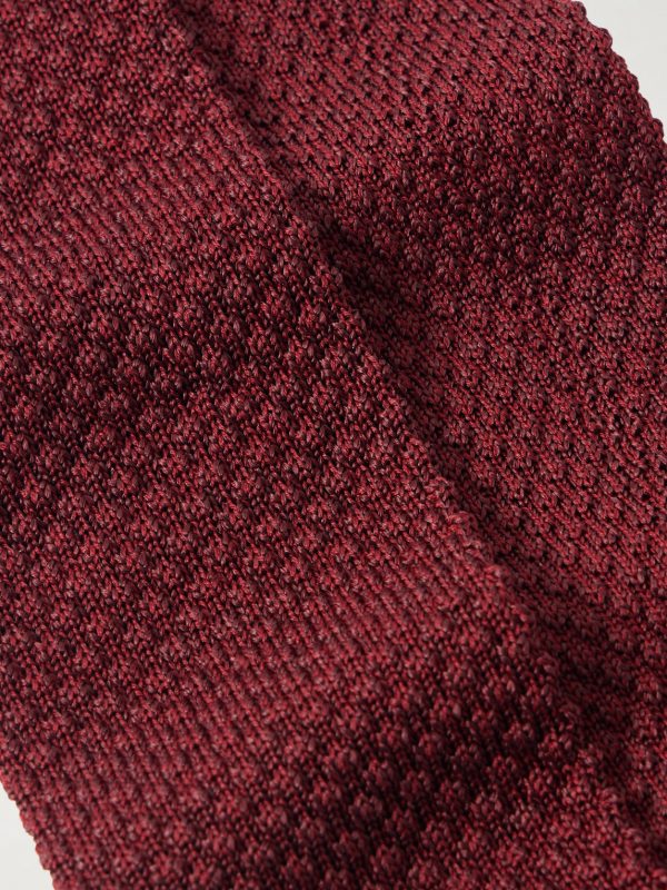 6cm Crochet-Knit Cotton and Silk-Blend Tie - CU 6cm Crochet-Knit Cotton and Silk-Blend Tie - CU