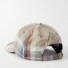 Logo-Embroidered Checked Wool and Linen-Blend Cap - BK Logo-Embroidered Checked Wool and Linen-Blend Cap - BK