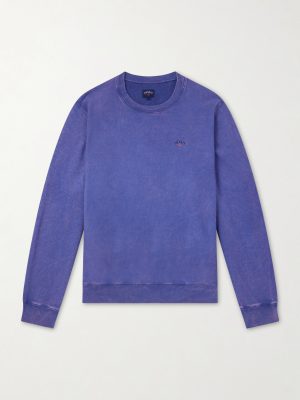 Logo-Embroidered Cotton-Jersey Sweatshirt Logo-Embroidered Cotton-Jersey Sweatshirt
