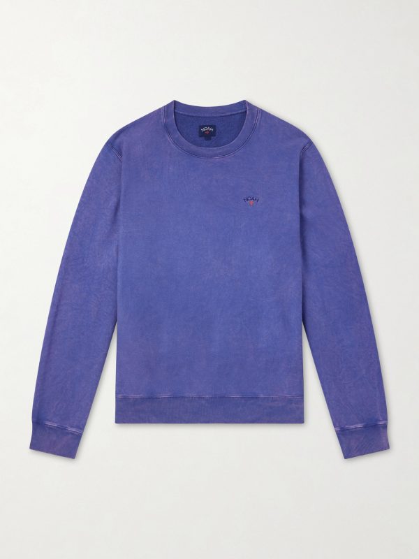 Logo-Embroidered Cotton-Jersey Sweatshirt Logo-Embroidered Cotton-Jersey Sweatshirt