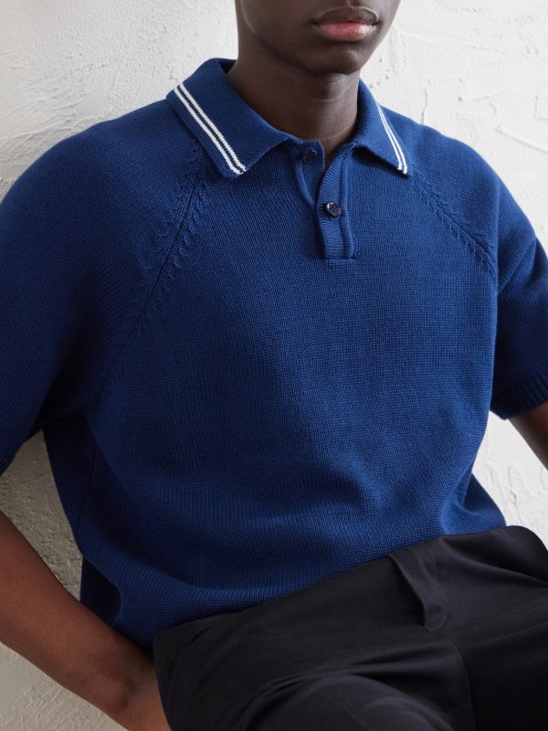 Striped Organic Cotton Polo Shirt - CU