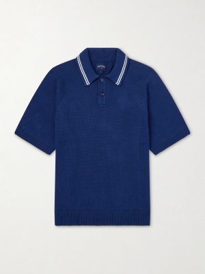Striped Organic Cotton Polo Shirt Striped Organic Cotton Polo Shirt