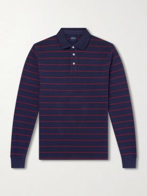 Striped Cotton-Piqué Polo Shirt Striped Cotton-Piqué Polo Shirt