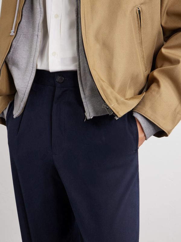 Straight-Leg Cotton-Twill Trousers - E1