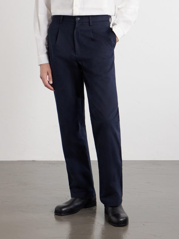 Straight-Leg Cotton-Twill Trousers - FR