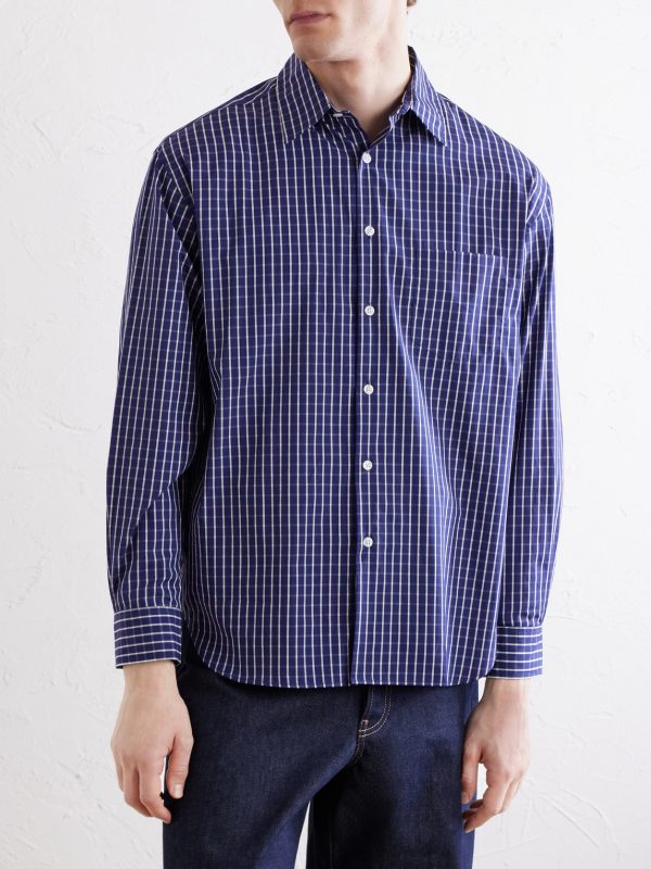 Oversized Checked Cotton-Poplin Shirt - FR Oversized Checked Cotton-Poplin Shirt - FR
