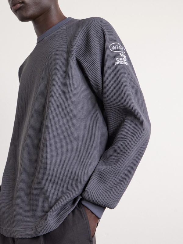 Logo-Detailed Waffle-Knit T-Shirt - CU