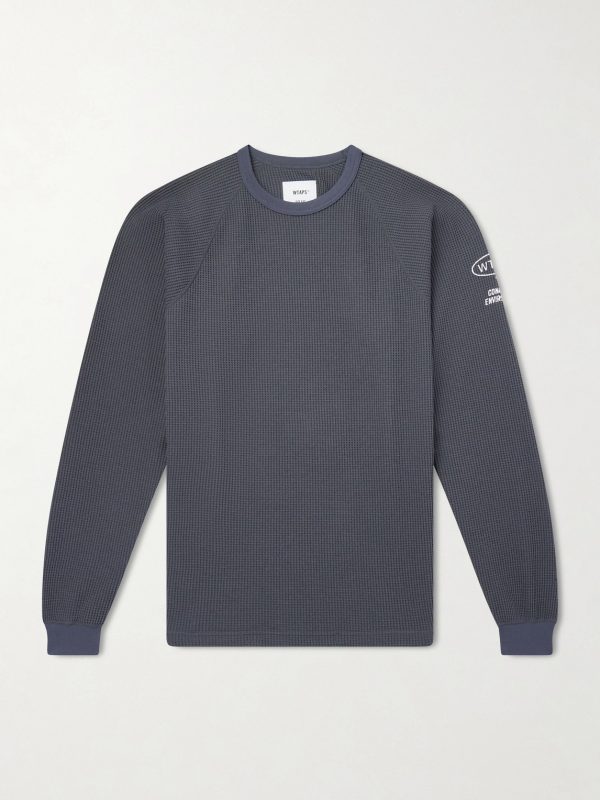 Logo-Detailed Waffle-Knit T-Shirt