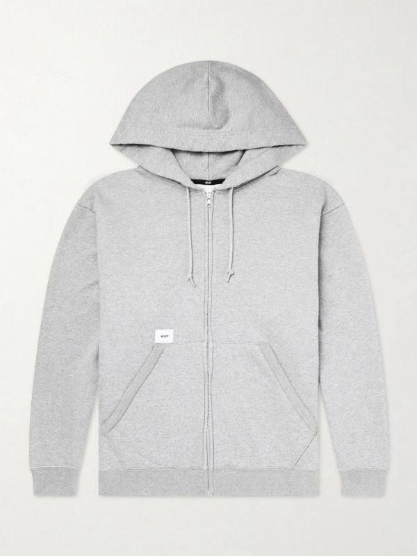 Throwdy Logo-Appliquéd Cotton-Jersey Zip-Up Hoodie Throwdy Logo-Appliquéd Cotton-Jersey Zip-Up Hoodie