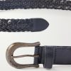3cm Braided Leather Belt - E1
