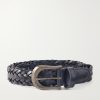 3cm Braided Leather Belt