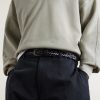 3cm Braided Leather Belt - OU